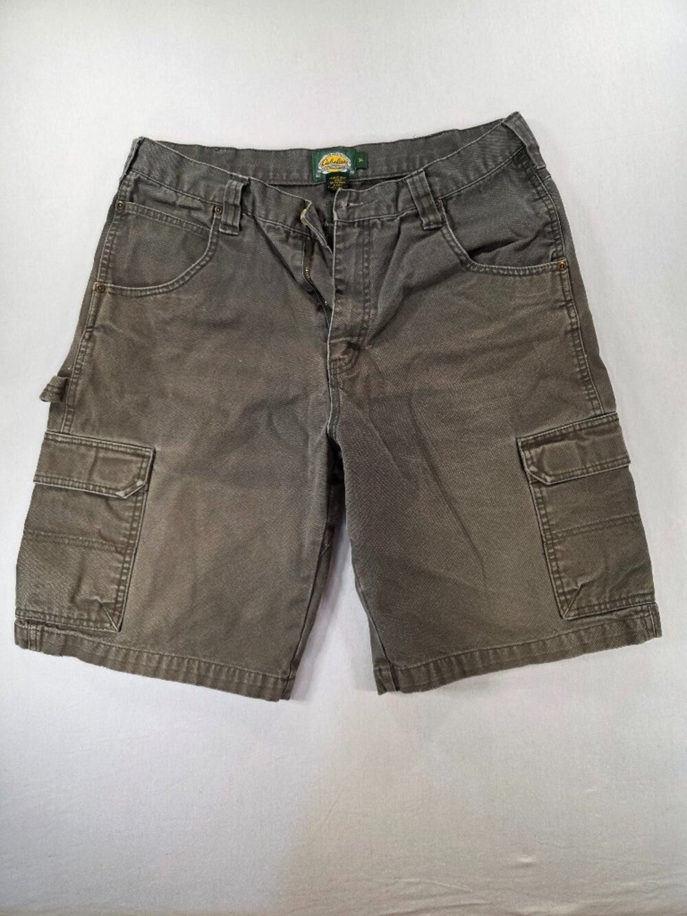 Cabela's Canvas Work Shorts Heavy Duty Olive Green 100% Cotton Men's Size 34
